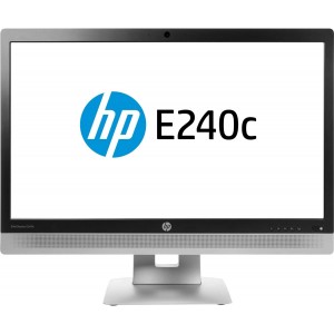 Monitor LED HP EliteDisplay E240C, 23.8 inch, IPS, Display Port, VGA, HDMI, USB, Webcam, Full HD, Wide